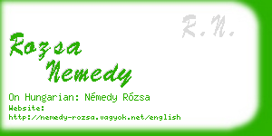 rozsa nemedy business card